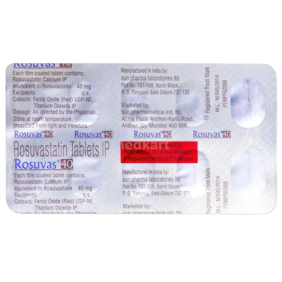 rosuvas 40mg tablet 10's